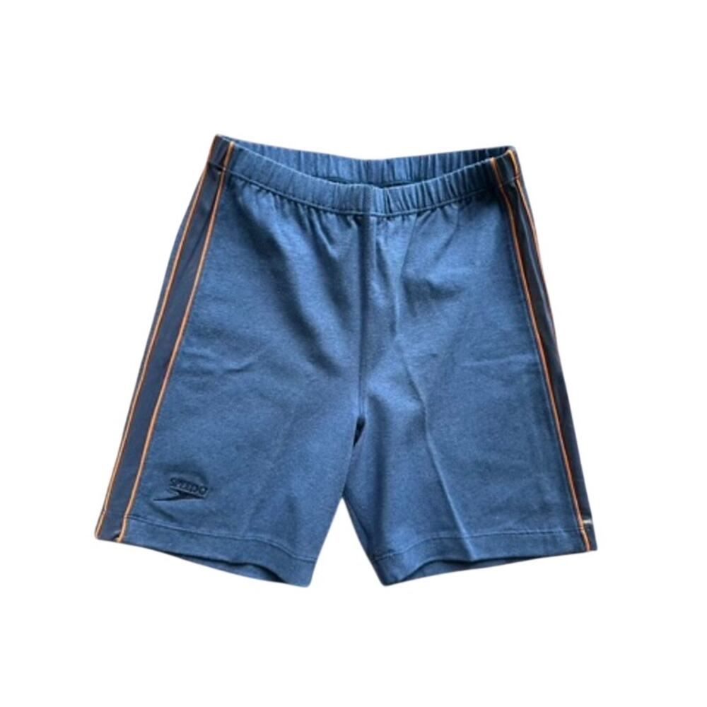 Vintage 80s 90s Speedo Cycling Bike Shorts Navy Orange Metallic Stripe Medium